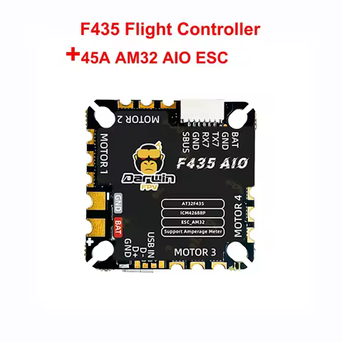 DarwinFPV Waterproof Cement Series Ultra-Durable F4 60A Flight Controller Stack F435 30A / 45A AM32
