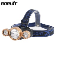 [CLEARANCE SALE] BORUiT Super Bright Led Headlamp USB Rechargeable Work Camping Fishing Headlight