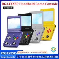 RG34XXSP Retro Game Console Linux 64Bit 3.4 Inch 720x 480 Handheld Game Console Supports 30+ Game Em