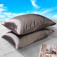 Buy 1 Get 1 Satin Silk Pillow Cover 7 Colors Pillowcase(No Zipper) 50x75cn Machine Washable A5RY