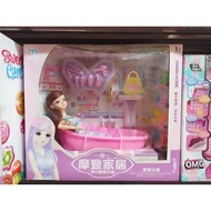 (329-A) Doll and bathtub toys