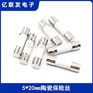 5 * 20mm Ceramic Fuse Tube 250V Fuse 1A 1.5 2 3 4 5 6.3A 10A 20 30A