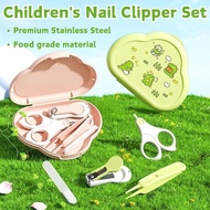 Baby Nail Clipper Set Newborn Anti Pinch Nail Clipper Nail Clipper File Tweezers Set Gift