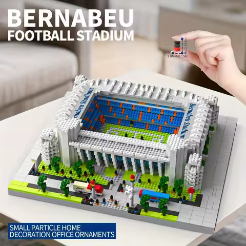 3000+Pcs 3D Stadium Building Blocks Set, Large Iconic Football Arena Model for Adults, DIY Architect