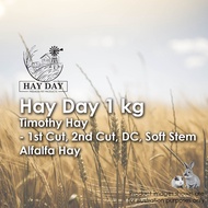 Hay Day Timothy / Alfalfa Hay 1 kg 2nd Cut / Soft Stem for Rabbits, Guinea Pigs, and Small Animals