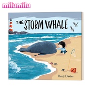 Milu สมุดวาดภาพระบายสีสำหรับเด็ก The Storm Whale สมุดวาดภาพระบายสีสำหรับเด็ก Benji Davies หนังสือภาษ