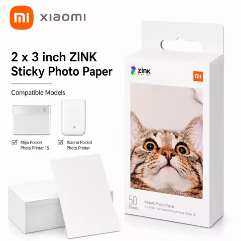 Original Mijia ZINK Sticky Back Photo Paper Zero Ink Adhesive for Xiaomi Pocket Photo Printer / Miji