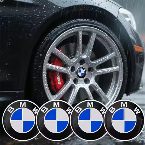 4pcs 56mm+60mm Car Wheel Center Hub Cap Rim Cover Emblem Stickers For BMW F20 E36 E92 E87 E30 E46 E9