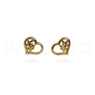 S925 Sterling Silver Earrings Cute Design Olive Bouquet In The Heart Good Meaning Gold Plated