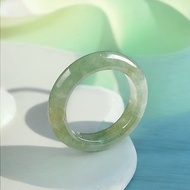 冰綠飄黃翡翠戒指戒圈 | 國際10圍 | 天然緬甸玉翡翠A貨 | 送禮