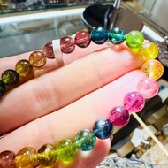 天然老礦濃色碧璽7mm15.09g帶藍碧紫碧璽財事業強磁場旺夫石