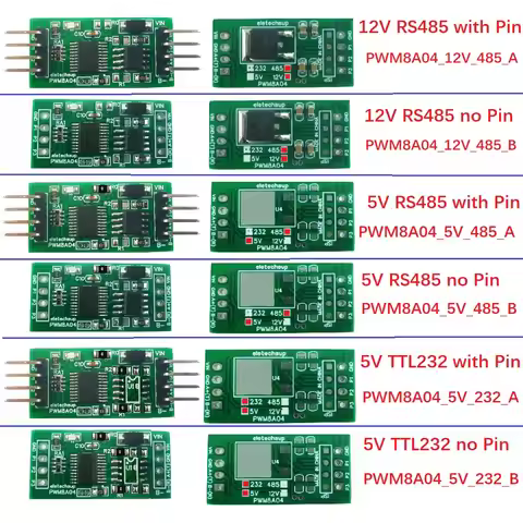 3CH DC 5V 12V RS485 1Hz-20kHz Duty Cycle Frequency Adjustable PWM Square Wave Pulse Generator Modbus