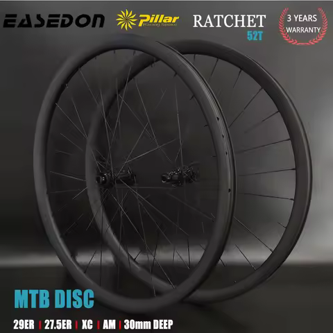 Goldix Ratchet M240 52T Hub MTB Disc Bike Wheelset 29ER 27.5ER 650B Carbon Rim 30mm Deep 30/33/36/40