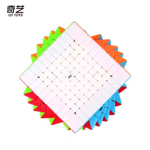 QIYI 10x10 Magic Speed Cube Stickerless Professional Puzzle Fidget Toys Qiyi 10x10x10 Children's Gif