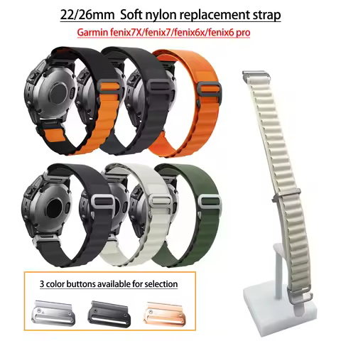 for Garmin fenix7 7X Nylon Watch strap Quick Release for 6X Pro Enduro Instinct Mk1 EPIX gen2 22 26m