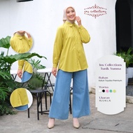 Ins Collections Atasan Kemeja Yumna Baju Atasan Muslim Wanita Casual Bahan Katun Toyobo Premium Warn