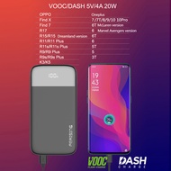 FERISING 5A VOOC Dash Super Charger 10000MAh V6 Bank แบตเตอรี่แบบพกพา20W PD QC3.0 สำหรับ Oneplus 6 7 8 9 10