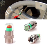 RL Car Tire Pressure Monitor Stem 3 Sensor Alert Auto Valve Color Cap Indicator