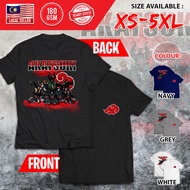 NARUTO Akatsuki Anime Cartoon Streetwear Baju Cotton XS-5XL Lengan Pendek Short Sleeve T-Shirt Baju 