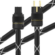 High-end power cable 2 m copper shielding, 2-pin hi-fi power cable OFC AC audiophile cold device cab