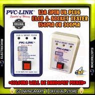 PVC-LINK 13A 150mA/300mA ELCB RCCB Socket Tester / ELCB Trips test PVC LINK 13AMP ELCB &amp; SOCKET TESTER