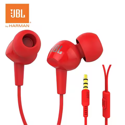JBL C100SI Wired In Ear Headphones 3.5mm Earphone With Mic One Button Remote Control Deep Bass Earbu