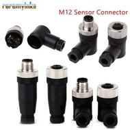 RAREM M12 Sensor Connector, Sensor Plug Connector M12 Aviation Plug, M12 Sensor Cable Connector Stra