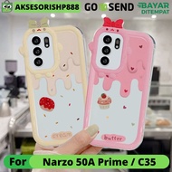 Case HP Realme C35 Narzo 50A Prime Casing Softcase Silikon Kue Donat