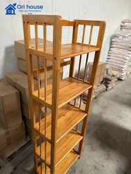 Kệ sách gỗ cao su 5 tầng ngang 50 cm đa năng tiện dụng kệ lắp ráp - Ori House