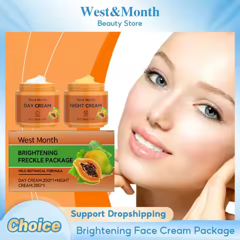 Papaya Whitening Cream Remove Freckle Lighten Dark Spots Fade Pigmentation Smoothing Moisturizing Br