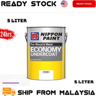 [GOOD QUALITY] 5L Nippon Paint Economy Undercoat (White) / Cat Undercoat Putih Kayu Besi