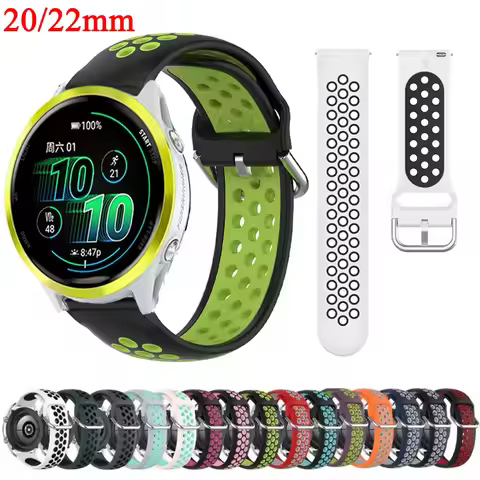 Silicone Band 22mm 20mm For Garmin Forerunner 570 970 645 245 255 365 Music Strap For Approach S12/S