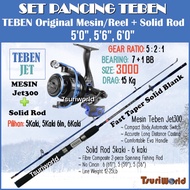 [Promo Pancing Set TEBEN 3000] TsuriWorld TEBEN Mesin/Reel (7+1 BB) + Solid Rod Pancing Set (Joran I