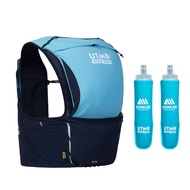AONIJIE UTMB 8L Hydration Bag with 2pcs Free Bottles Blue Running Backpack for Marathon Jogging Trai