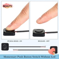 BEAUTY Mini Button Switch, DIY 12V Momentary Push Button, Mini Adhesive Car Push Buttons