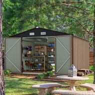 8 X 10 Ft Outdoor Storage Shed, Metal Garden Sheds & Outdoor Storage Clearance, Large Tool Shed Outd