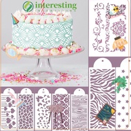INTERESTING Cake Decoration Stencils Baking Tools Decorating Tool Drawing Painting Stamps Stencils S