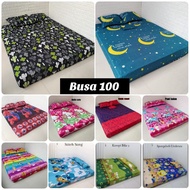 Homemade foam zippered bed sheets with adult and children's motifs foam bed sheets