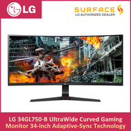 LG 34GL750-B 34 Inch 21: 9 Ultragear Curved Wfhd (2560 X 1080) IPS 144Hz G-SYNC Compatible Gaming Mo