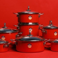 Kokstar Metallica Induction Enamel Double-Handled Pot 16cm