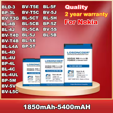 Battery For Nokia BLD-3 BP-3L BV-T3G BL-4B BL-4J BV-T4D BV-T4B BL-L4A BL-4D BL-4UL BP-4L BL-4L BL-4C
