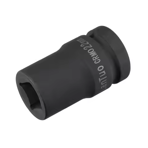 uxcell 1" Drive by 22mm Square Impact Socket, CR-MO 80mm Length Standard Metric Size for DIY Hand-Ma