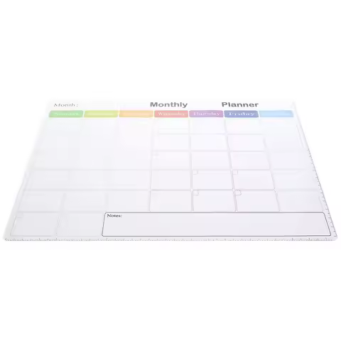 Magnetic Planning White Board Calendar for Refrigerator Monthly Weekly Erasable Planner Message Boar