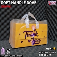 Plastik Bento 4 Sekat isi 50 Kantong Dove muat Box Nasi 18x18 + Dus Snack Ultah Syukuran Ulang Tahun