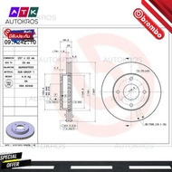 จานเบรคหน้า NISSAN SUNNY NEO N16 PRIMERA P10 P11 SILVIA S14 WINGROAD Y11 09 A242 10 BREMBO