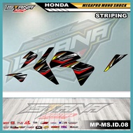 Sticker Striping MEGAPRO MONO SHOCK - Striping Variasi Motor MEGAPRO MONO SHOCK Motif Racing - MP-MS