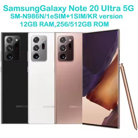 Samsung Galaxy Note20 Ultra 5G Note20U N986N Eight Core 6.9-inch Snapdragon 108MP 25W 4500mAh Samsun