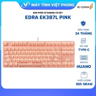 GENUINE EDRA EK387L PINK WIRED GAMING MECHANICAL KEYBOARD (BLUE SWITCH)