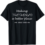 Men's cotton T-shirt 84 Year Old Woman 84th Birthday Vintage Born In 1936 T-Shirt
