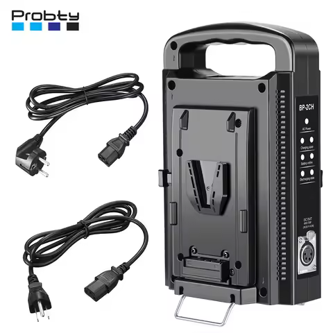 V-Mount V Mount V Lock Dual Channel Battery Charger with DC 16.5V Power Supply Compatible with All V